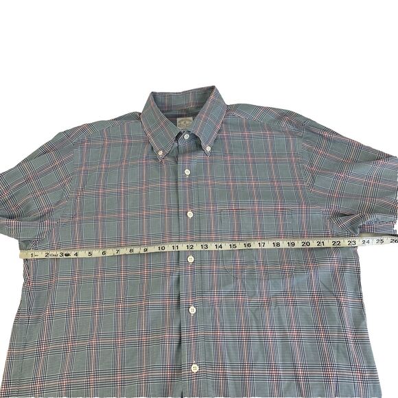 Mens Brooks Brothers Golden Fleece Regent LS Button Down Shirt Large Green Plaid - Picture 3 of 6